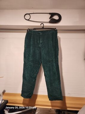 Lands' End Deep Hunter Grern Corduroy WomensTrousers